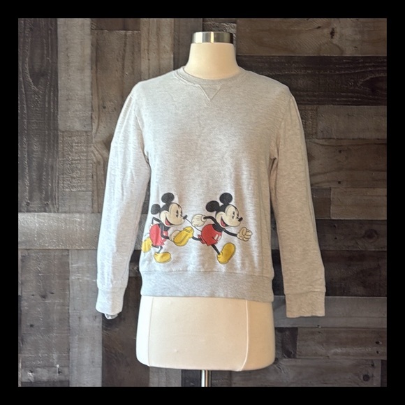 Disney Parks Mickey Mouse sweatshirt large comfy cartoon ombré fandom Disneyland - Picture 1 of 13